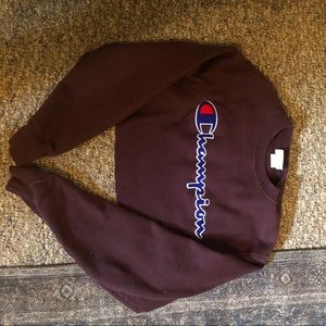 Cropped Champion Hoodie Crewneck